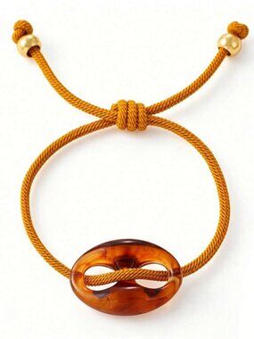 New! Amber Gold Pigs Nose Bead Bracelet NWOT